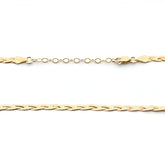 ARI - collar cadena dorada trenzada 38-43cm